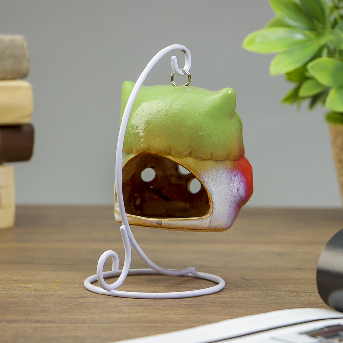 Подсвечник керамика 1 свеча "Совёнок" 15х11,5х8 см