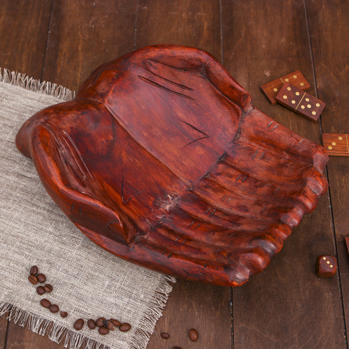 Сувенир "Визитница-Ладоши" дерево, 20 см