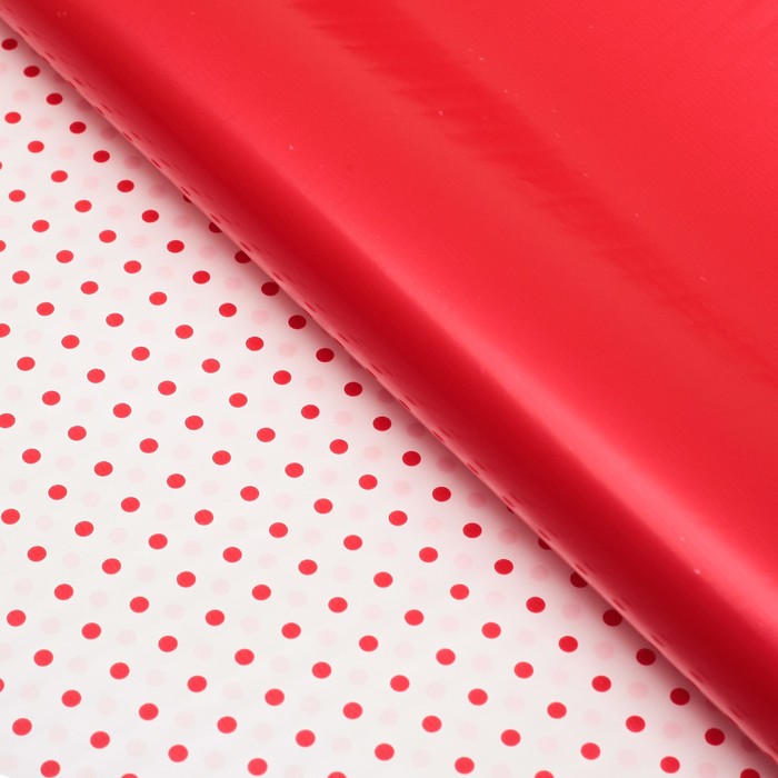 Пленка с рисунком "Горошек", красный, 50 х 70 см