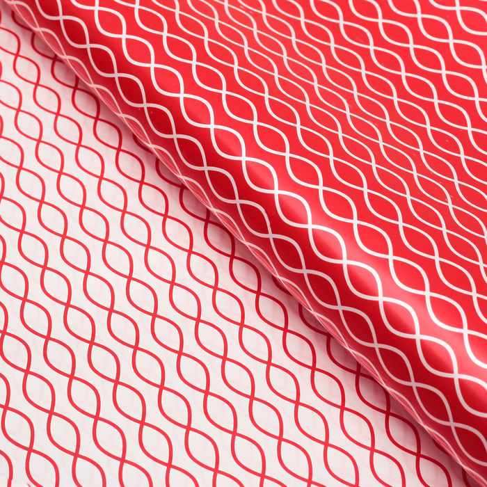 Пленка с рисунком "Узоры", красный, 50 х 70 см