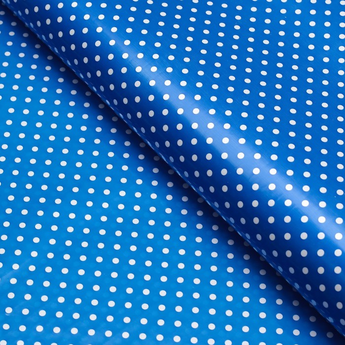 Пленка с рисунком "В горох", синий, 50 х 70 см