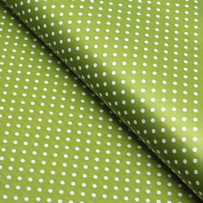 Пленка с рисунком "В горох", зеленый, 50 х 70 см