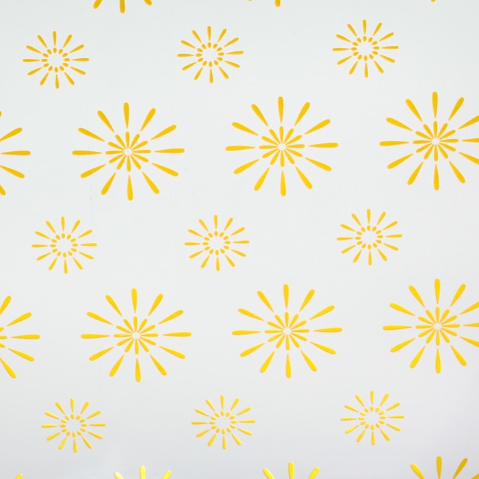 Пленка металлизированная "Цветы", золотой, 50 х 70 см