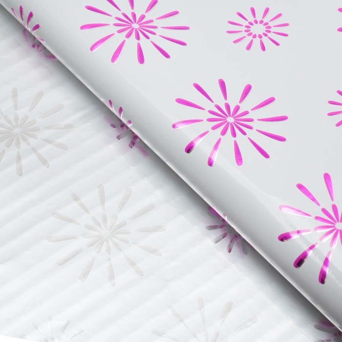 Пленка металлизированная "Цветы", сиреневый, 50 х 70 см