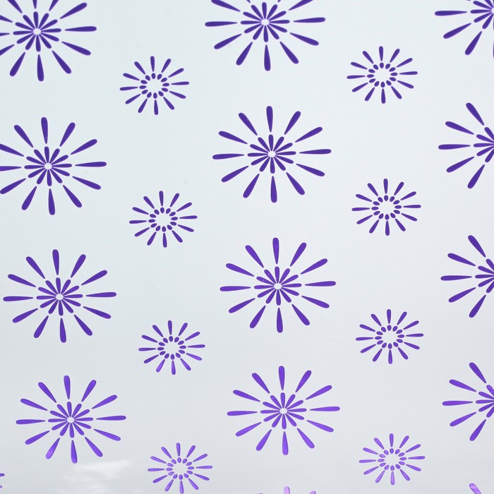 Пленка металлизированная "Цветы", фиолетовый, 50 х 70 см