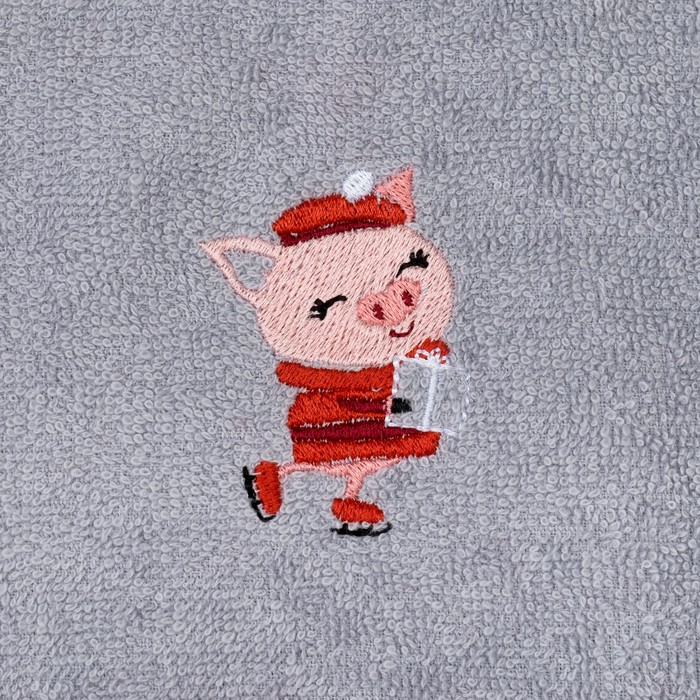 Набор полотенец "Фигуристы" 30х30 - 3 шт, 100% хл, 340 гр/м2