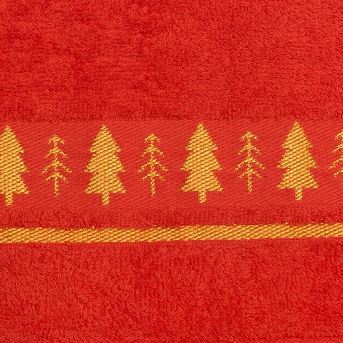Набор махровых полотенец "С Новым годом" 30х70 см - 2 шт, 100% хлопок, 370 гр/м2