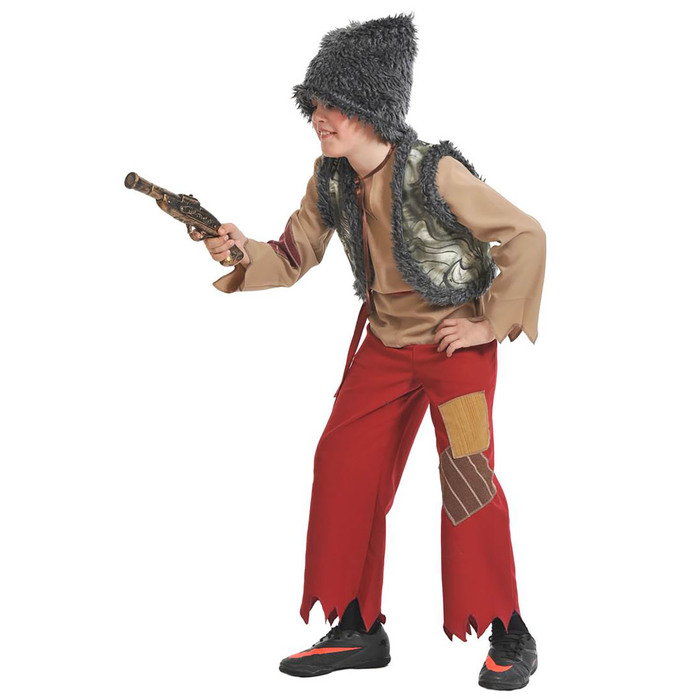 Карнавальный костюм "Разбойник с мушкетом" текстиль, рост 134-140 см