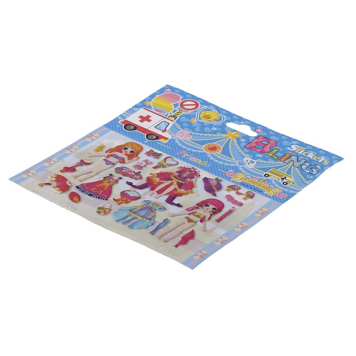 Наклейка пластик + раскраска "Гардеробная комната" МИКС 16,5х11,5 см