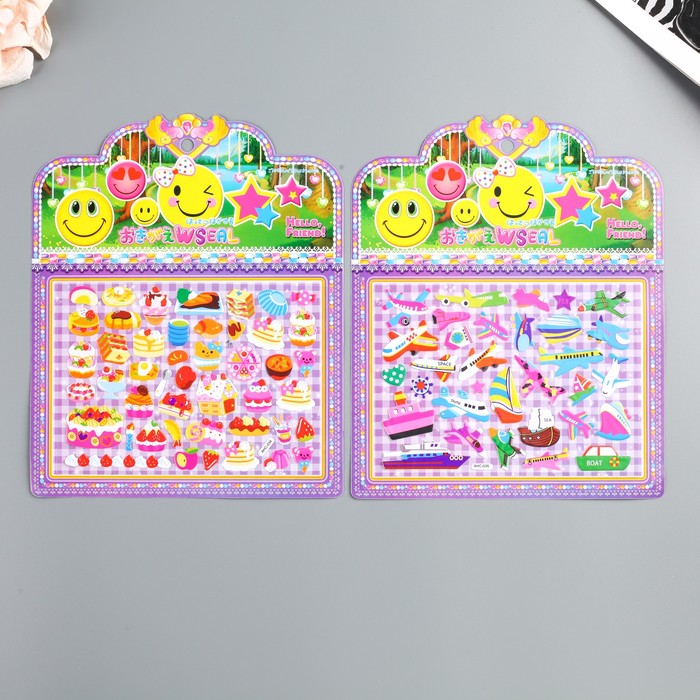 Наклейка пластик "Картинки" МИКС 23,5х19 см