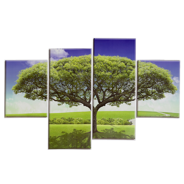 Наклейка пластик "Дерево" (набор 4 листа) 2 шт-15х20 см, 2 шт-15х35 см 40х15,5 см