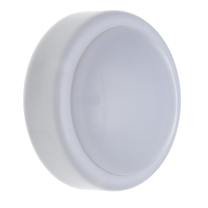 Ночник-пушлайт пластик "Круглый" от 3ААА 4,5х9,5х9,5 см