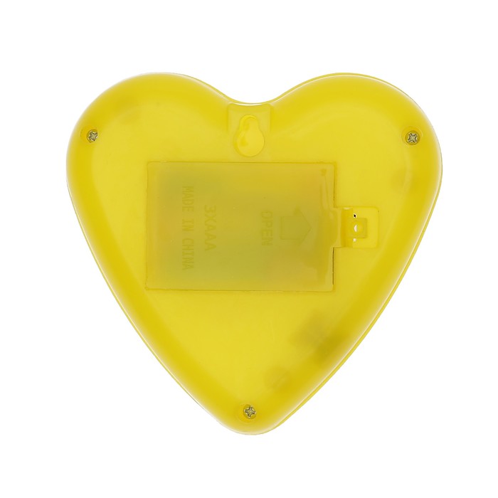 Ночник-пушлайт пластик "Сердце" от 3ААА МИКС 3,7х9,5х9,7 см
