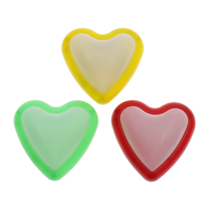 Ночник-пушлайт пластик "Сердце" от 3ААА МИКС 3,7х9,5х9,7 см