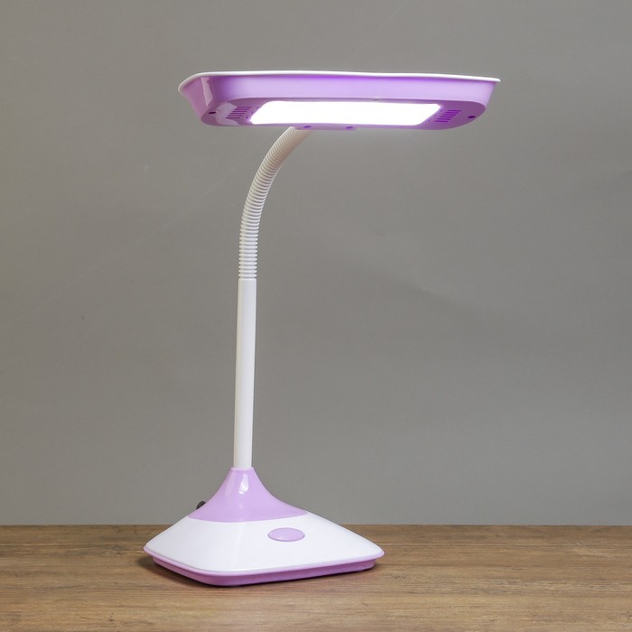 Светильник настольный "Ученический сиренево-белая" 20LED 23,5х14,5х48,5 см