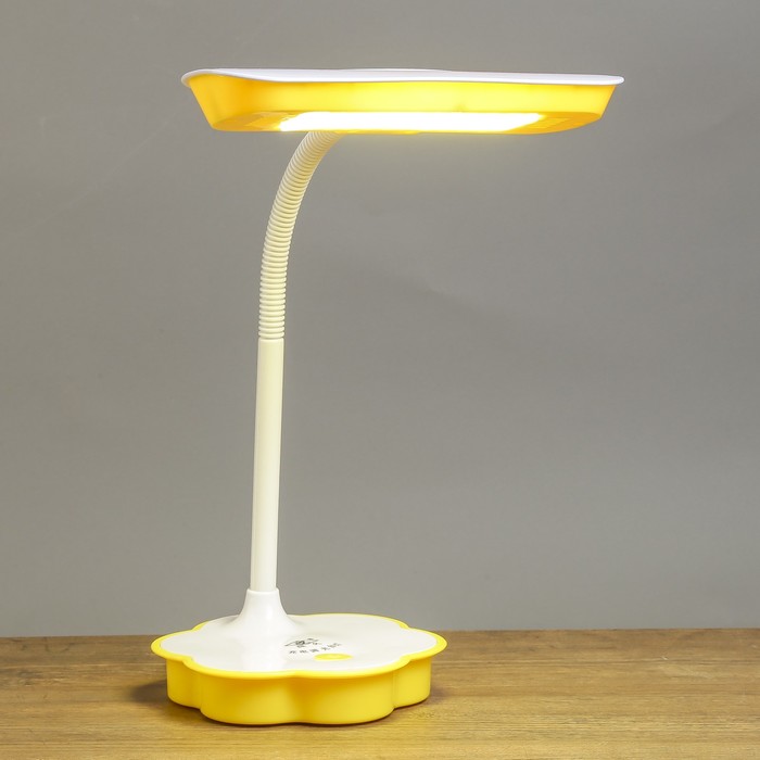 Светильник настольный 3 режима "Клевер желто-белый" 20LED 24х16,5х43 см