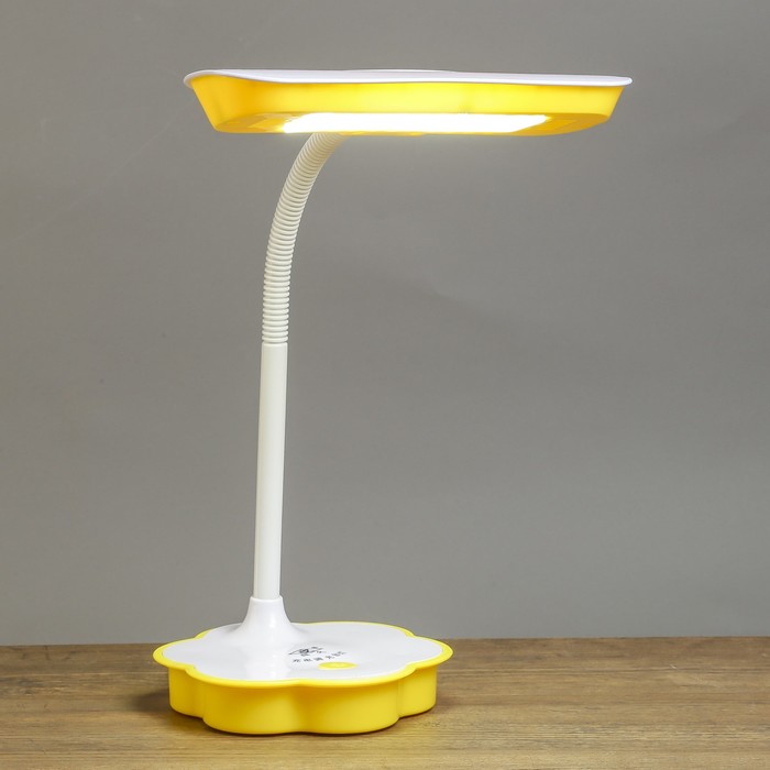 Светильник настольный 3 режима "Клевер желто-белый" 20LED 24х16,5х43 см