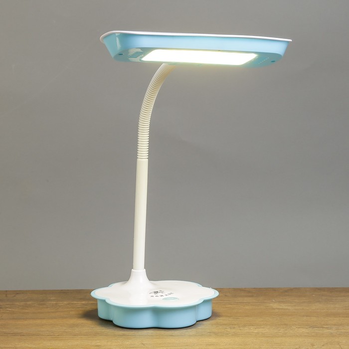 Светильник настольный 3 режима "Клевер сине-белый" 20LED 24х16,5х43 см