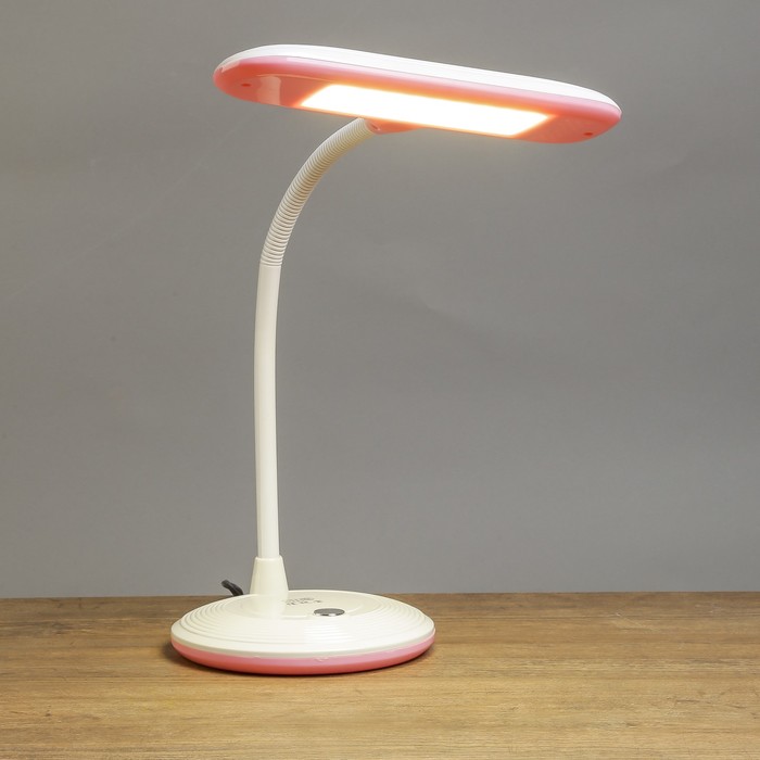 Светильник настольный "Блинчик розово-белый" 30LED 26,5х20,5х49,5 см