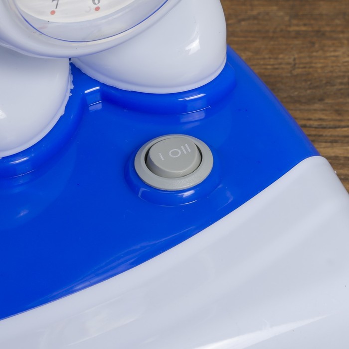 Светильник настольный с часами "Школьник сине-белый" 32,5х15,5х45 см