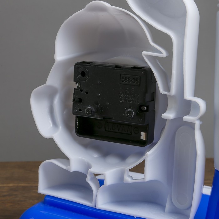 Светильник настольный с часами "Школьник сине-белый" 32,5х15,5х45 см