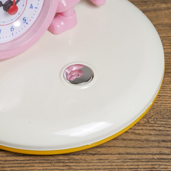 Светильник настольный с часами "Зайка желто-белый" 30LED 26х16,5х49 см