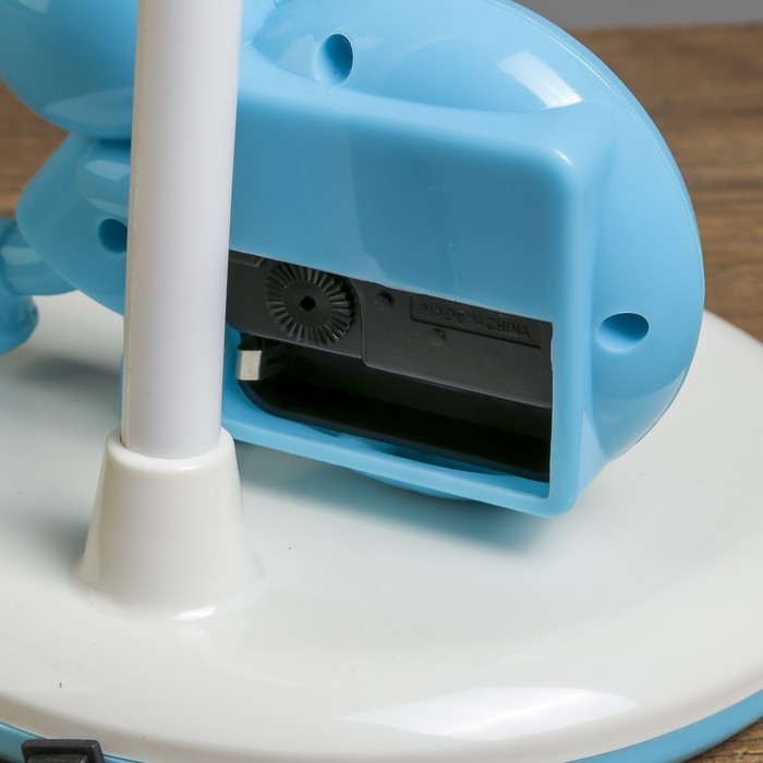 Светильник настольный с часами "Зайка сине-белый" 30LED 26х16,5х49 см