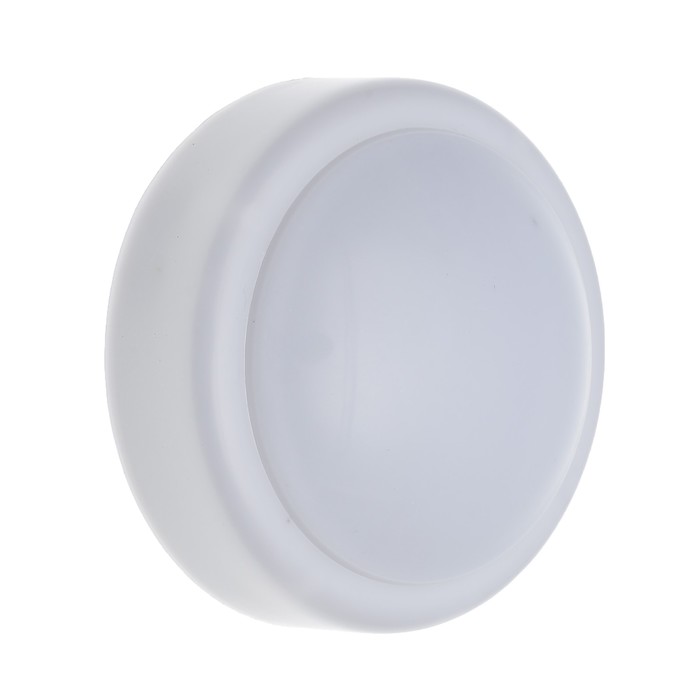 Ночник-пушлайт пластик "Круглый" от 3ААА 4,5х9,5х9,5 см