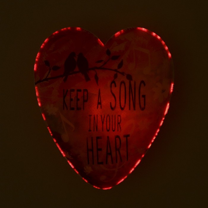 Ночник пластик "Цветочное сердце" от 3хLR44 МИКС 7,5х2,8х8,5 см