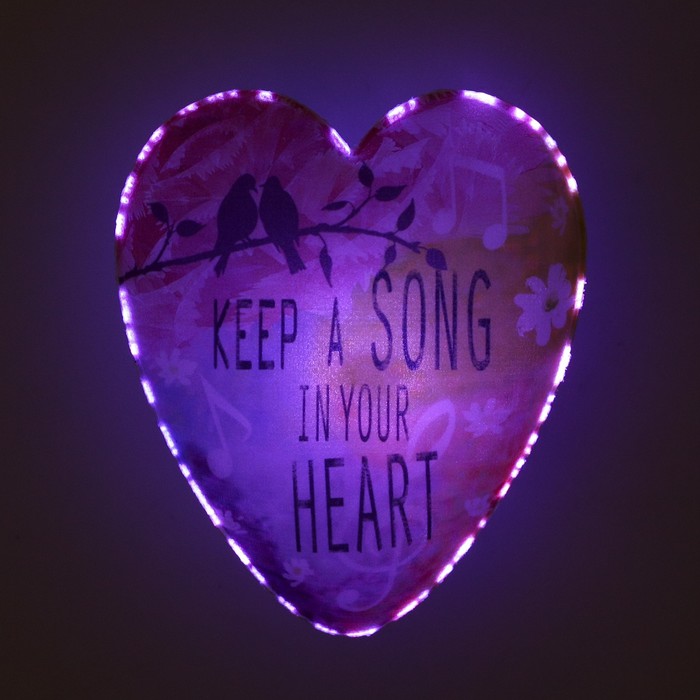 Ночник пластик "Цветочное сердце" от 3хLR44 МИКС 7,5х2,8х8,5 см