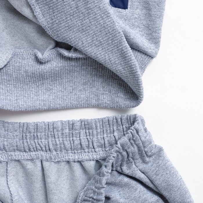 Спортивный костюм для мальчика Sport, комбиниров.плащевкой, серый, рост 140-146 (38)