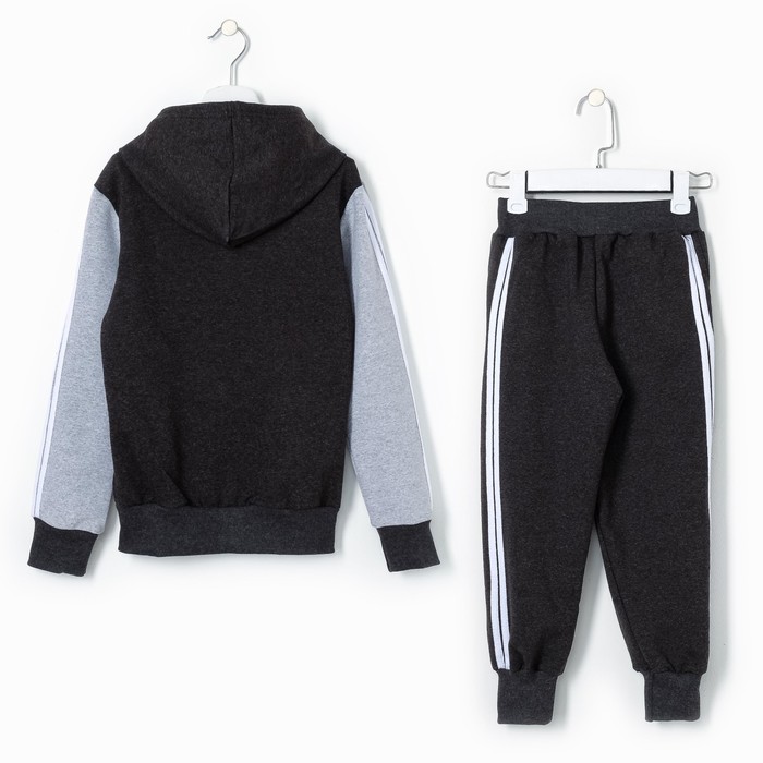 Спортивный костюм для мальчика, т-серый/св-серый, рост 140-146 (38)