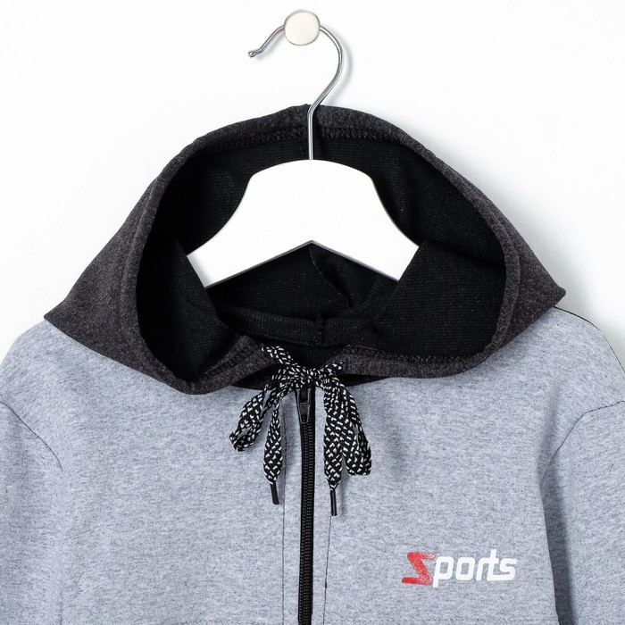 Спортивный костюм для мальчика, т-серый/св-серый, рост 140-146 (38)