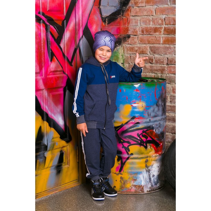 Спортивный костюм для мальчика, синий, рост 134-140 (36)