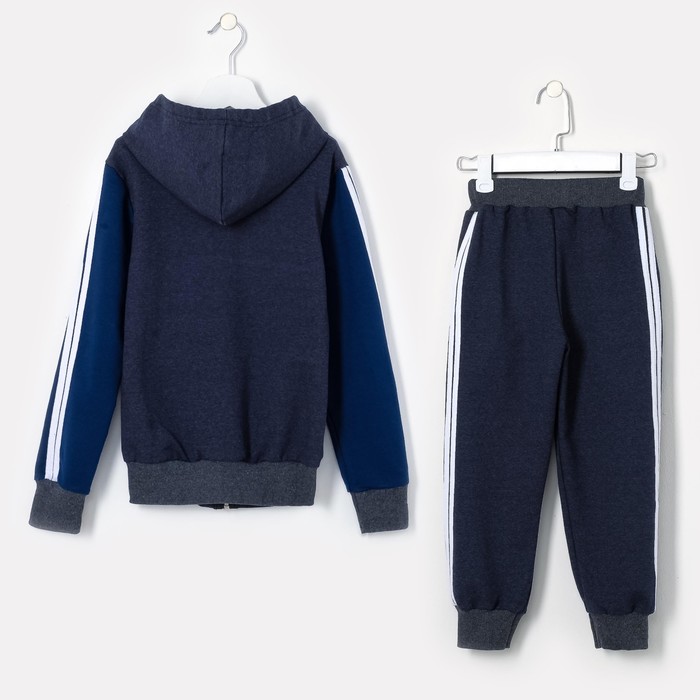 Спортивный костюм для мальчика, синий, рост 134-140 (36)