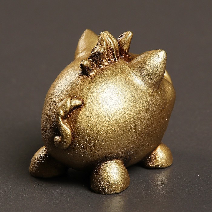 Фигура "Кабанчик Хантер" золото 5х3х4см
