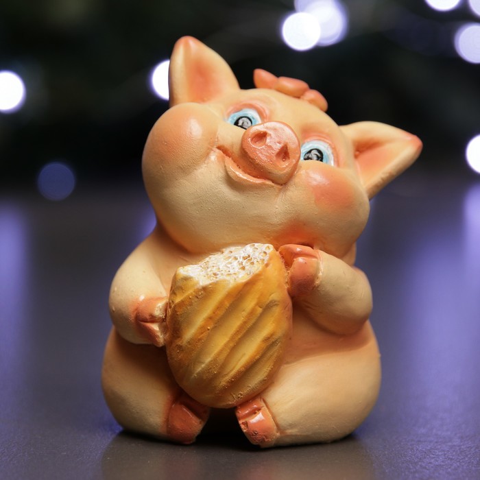 Фигура &quot;Свинка Булочка&quot; 7х7х8см