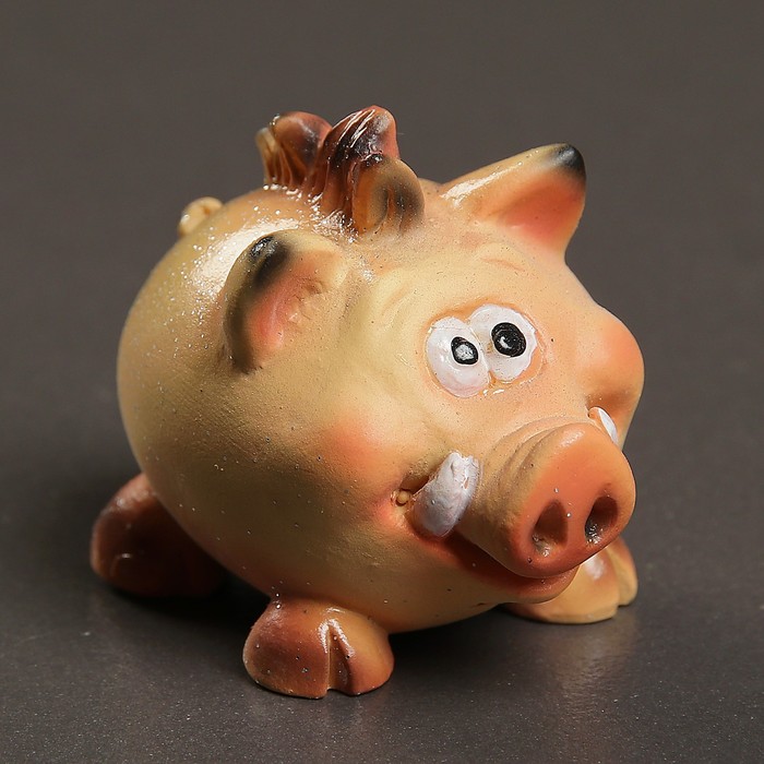 Фигура "Кабанчик Хантер" розовый 5х3х4см