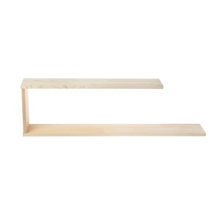 Полка настенная "Эко", двухуровневая, деревянная, 1000 х 150 х 18 мм