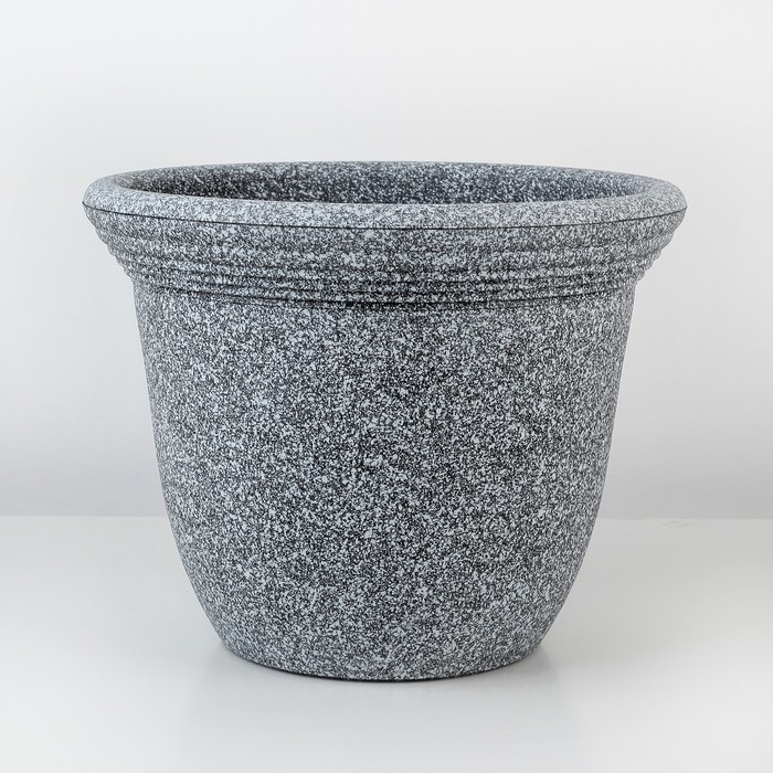 Кашпо "Гранит" 25х25х20 см, Цвет серый