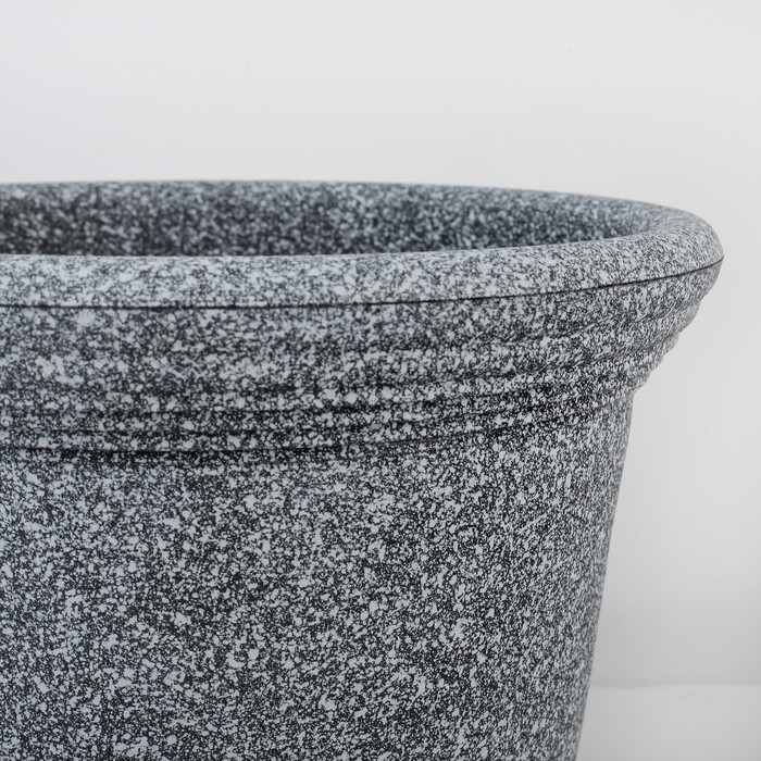 Кашпо "Гранит" 25х25х20 см, Цвет серый