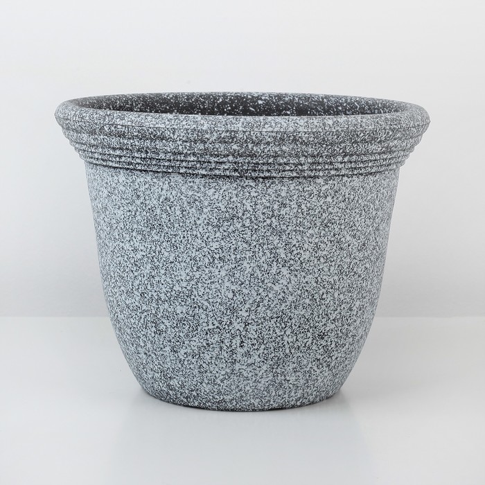 Кашпо "Гранит" 21х21х16 см, Цвет серый