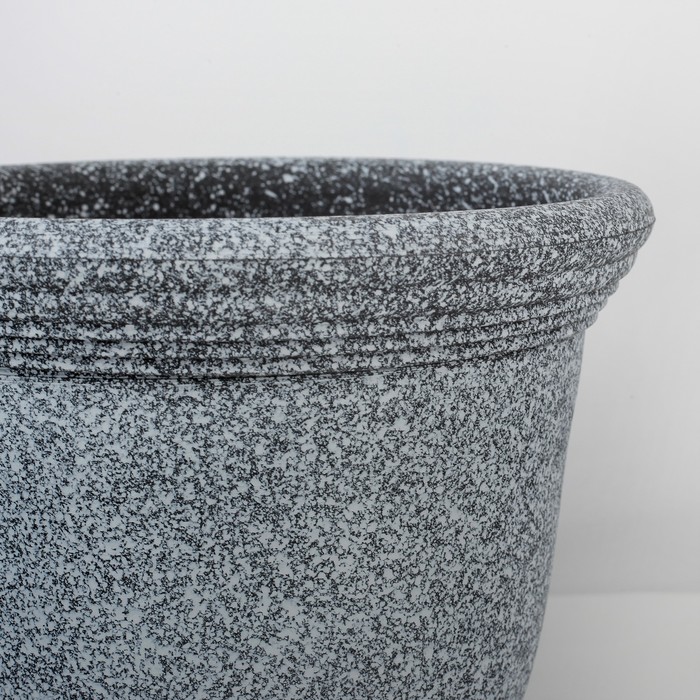 Кашпо "Гранит" 21х21х16 см, Цвет серый
