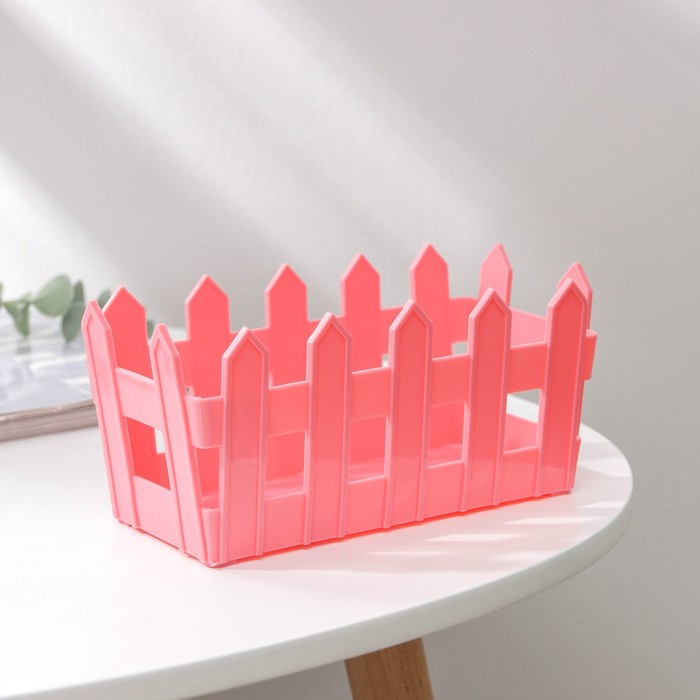 Кашпо "Заборчик" 18х9х8,5 см, Цвет МИКС