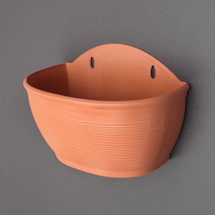 Кашпо настенное "Гортензия" 21х12х14,5 см, Цвет терракот