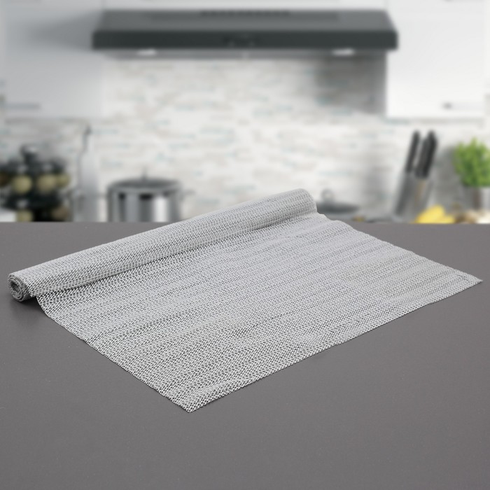 Коврик противоскользящий "Комфорт" 45х100 см, цвет серый