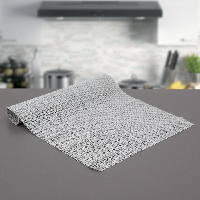 Коврик противоскользящий "Комфорт" 30х150 см, цвет серый