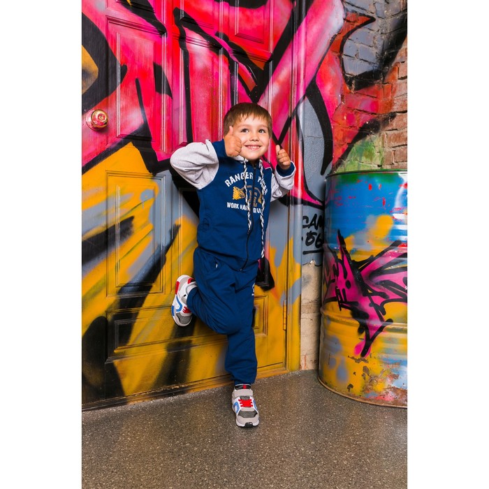 Спортивный костюм для мальчика Range Rover, св-синий, рост 104 (30)