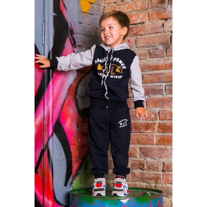 Спортивный костюм для мальчика Range Rover, т-синий, рост 110 (32)