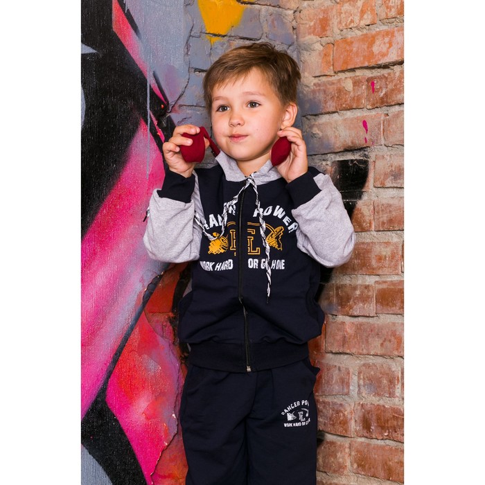 Спортивный костюм для мальчика Range Rover, т-синий, рост 116 (34)